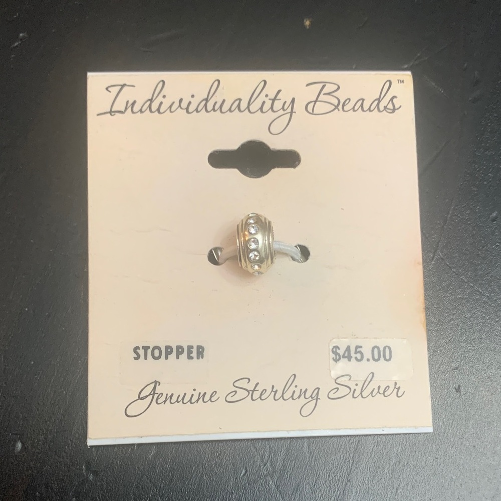 Silver Stopper Bracelet Charm